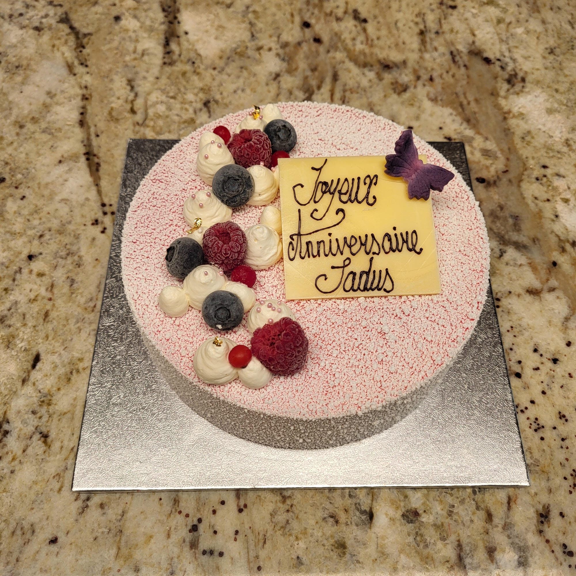 Entremets flocage, RJ Pâtisserie