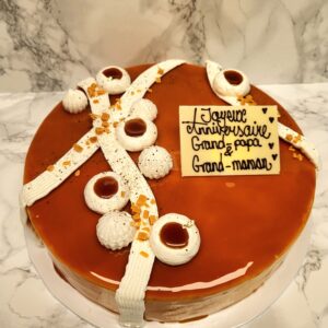 Entremets glaçage miroir, RJ Pâtisserie