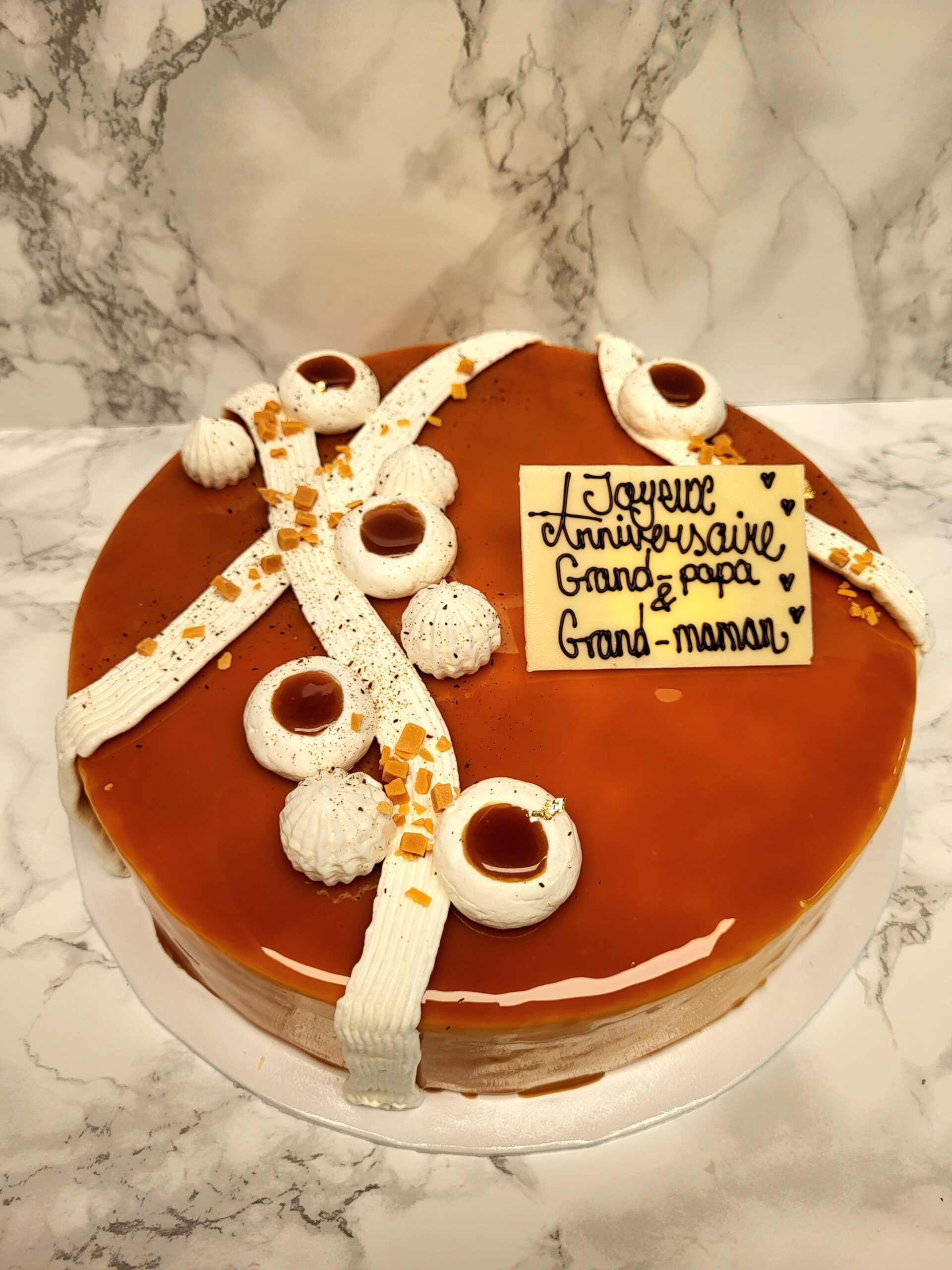 Entremets glaçage miroir, RJ Pâtisserie